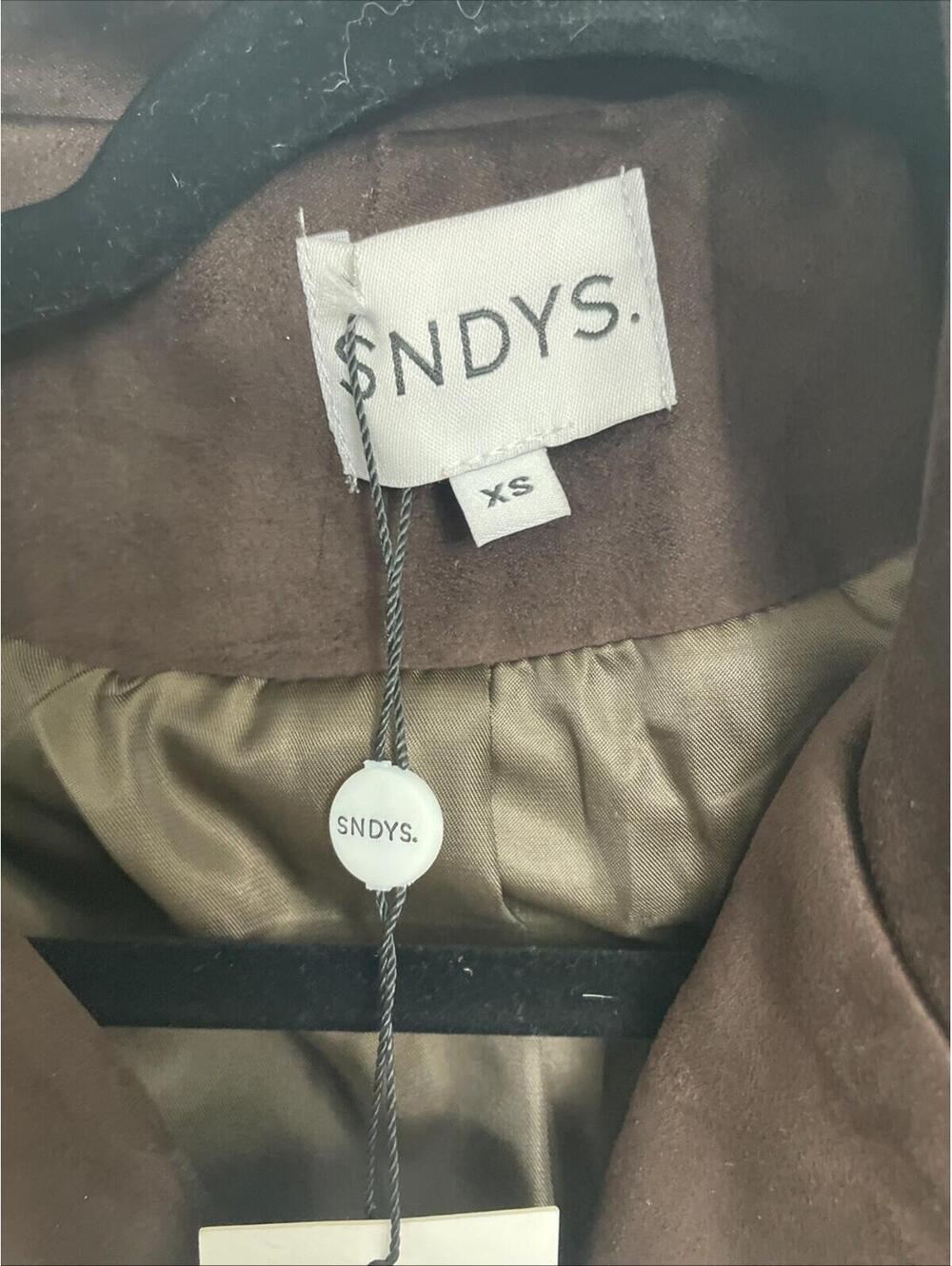 SNDYS Sutton Faux Suede Trench Coat brown size XS NWT $188msrp - Picture 8 of 10